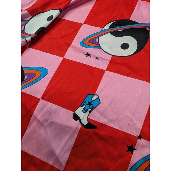 DRESSED IN LALA Satin Playsuit in Cosmic Cowgirl Set Size XS - Picture 9 of 11